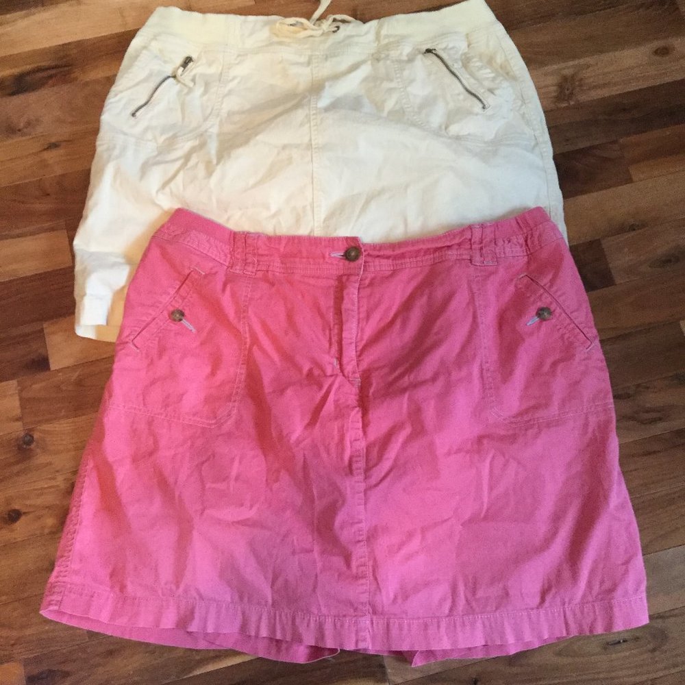 Pennington's Plus size skorts 2 pairs slightly curvy fit size 16